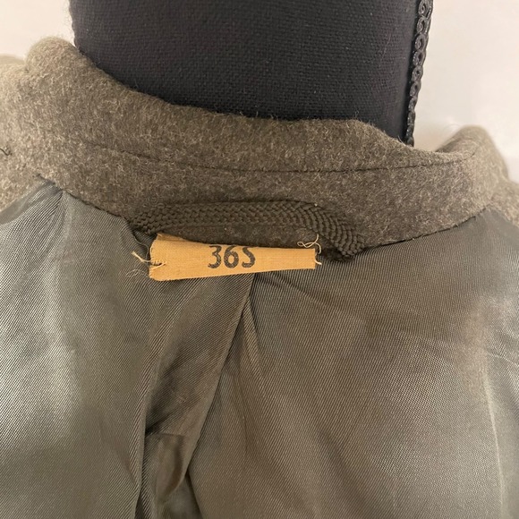 Vtg USMC Overcoat Man's Wool Kersey‎ Green 36S - Picture 11 of 12